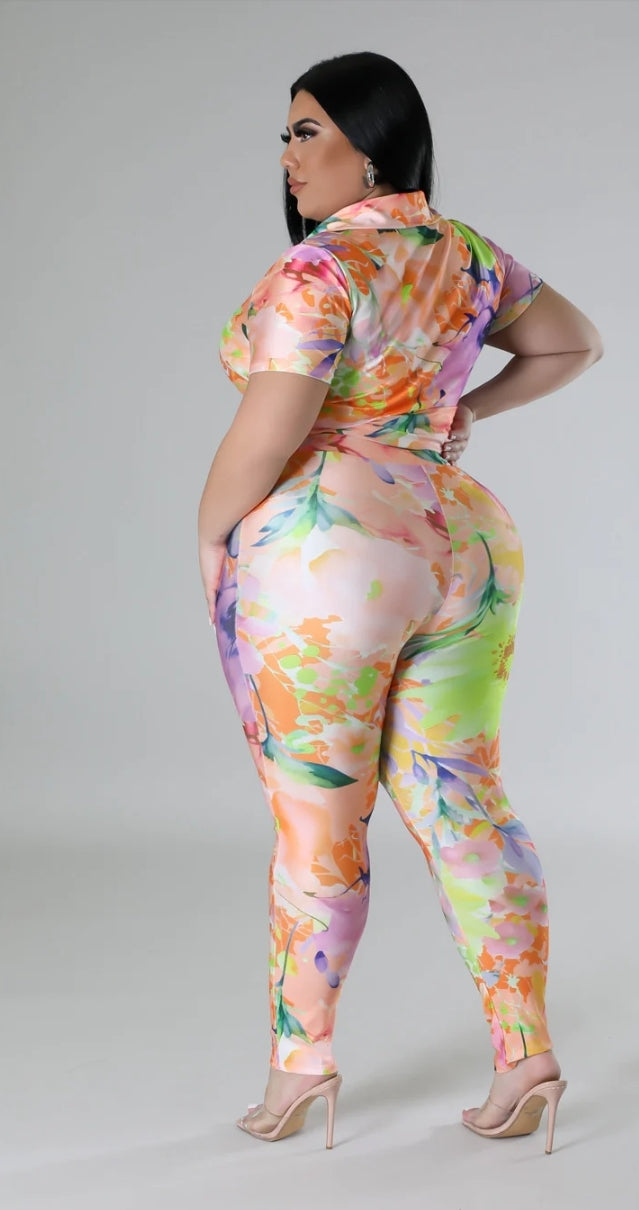 Floral Spandex Set